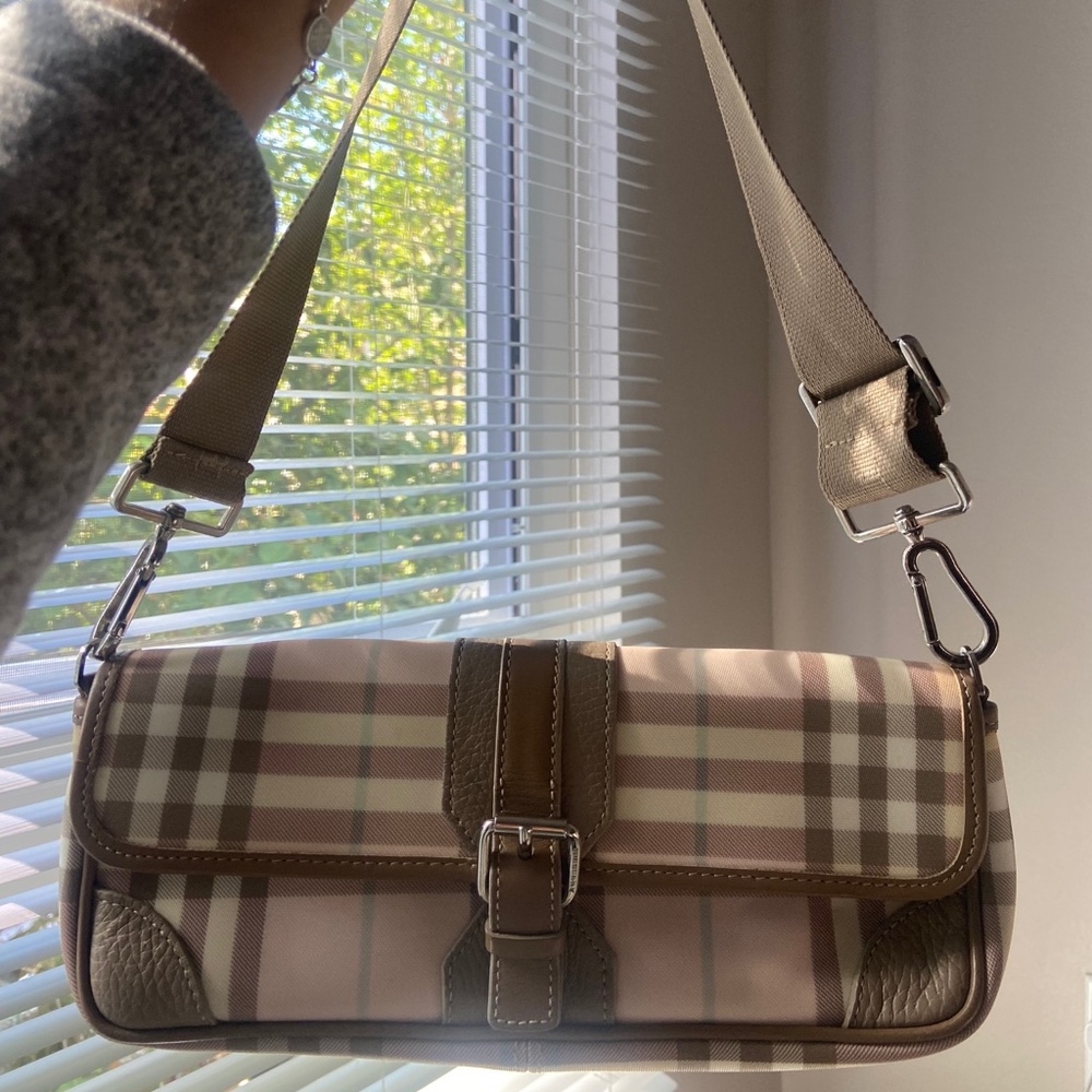 Authentic Burberry Pink Convertible Clutch Bag